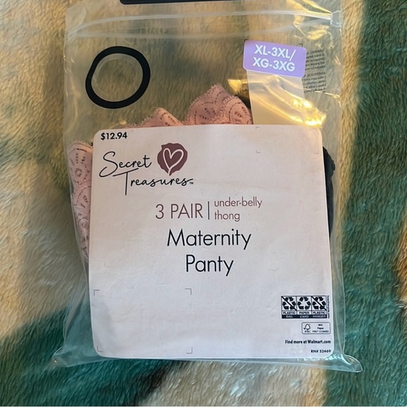 3-Pack Secret Treasures Women's Under-Belly Tongs Maternity Panty
Size XL-3XL - Picture 9 of 9